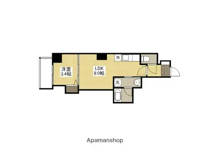 月光住吉町(1LDK/5階)の間取り写真