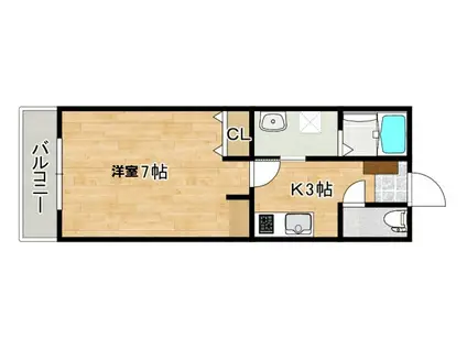 RIDERE光南(1K/1階)の間取り写真