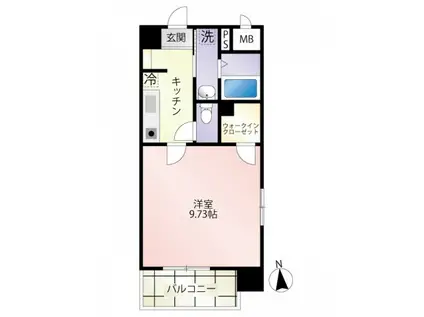 第14友建ビル(1K/3階)の間取り写真