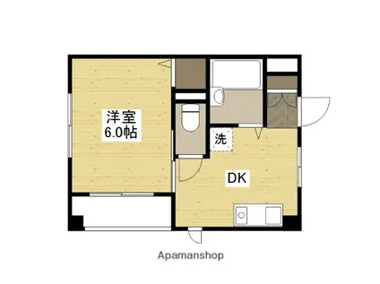 オラージュ(1DK/3階)の間取り写真