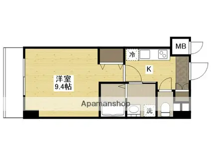 KYOWA RESIDENCE KOAMI(1K/9階)の間取り写真