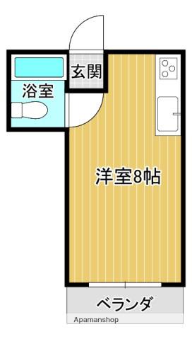 CREEK堺町(ワンルーム/4階)の間取り写真