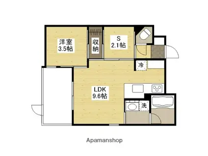 ETERNO江波(1SLDK/1階)の間取り写真