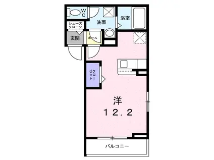 サンリット大町東(ワンルーム/1階)の間取り写真