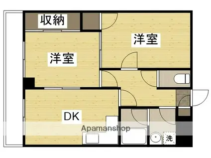 ライブコーポブンカ(2DK/2階)の間取り写真