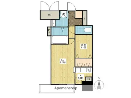 月光鎮守府(1LDK/10階)の間取り写真