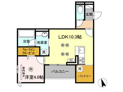 プラトーメゾン(1LDK/2階)の間取り写真