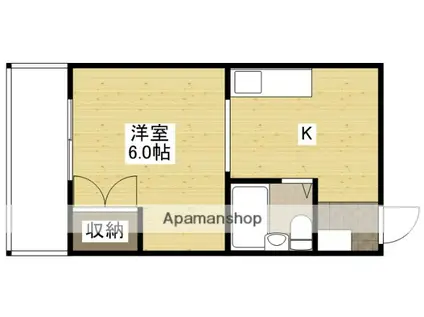 新家ビル(1K/5階)の間取り写真