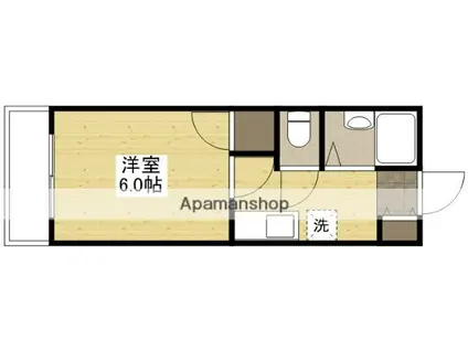 メゾン石井城(1K/1階)の間取り写真