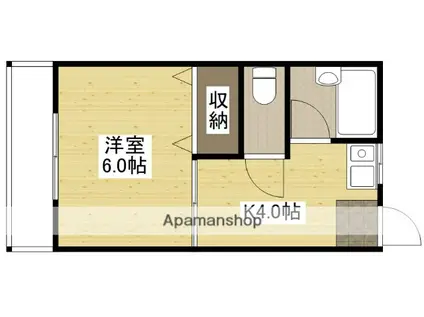 コーポ築山(1K/2階)の間取り写真