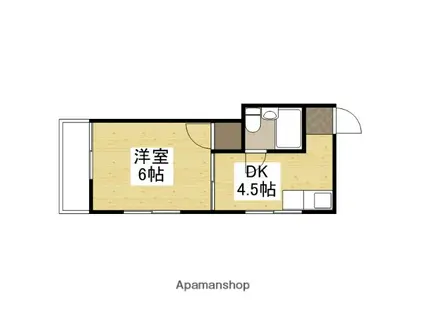 メゾン横川(1DK/2階)の間取り写真