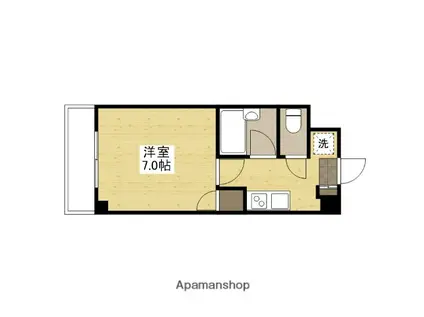 アドラー隅本(1K/2階)の間取り写真