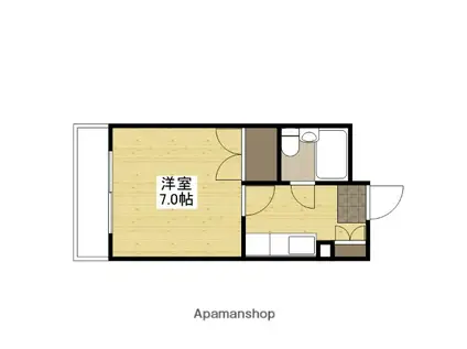 KENSEI9(1K/3階)の間取り写真