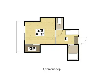 信本ビル(1K/3階)の間取り写真