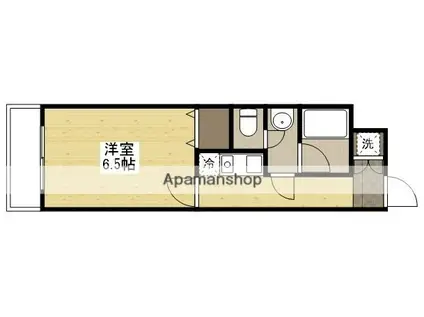 スターライツ北斗(1K/4階)の間取り写真