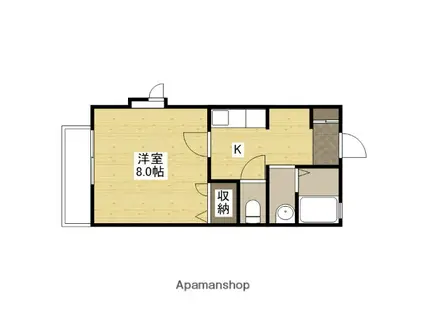 シャルム矢野(1K/1階)の間取り写真