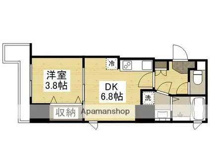 KATAYAMABLDG25(1DK/12階)の間取り写真