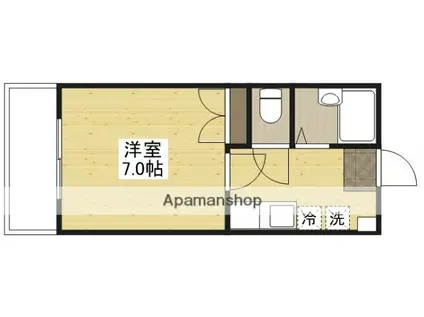 メゾン山肩(1K/3階)の間取り写真