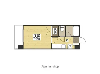 メゾン山肩(1K/4階)の間取り写真