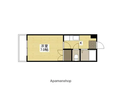 メゾン山肩(1K/2階)の間取り写真