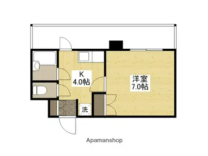 メゾン山肩(1K/2階)の間取り写真