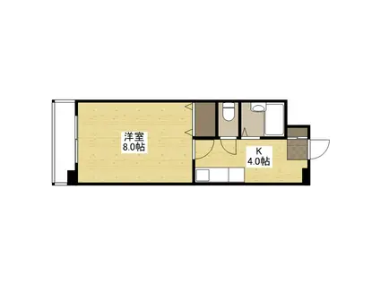 パウルスハイム(1K/5階)の間取り写真