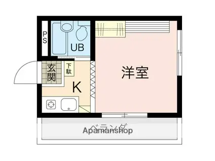 メゾン南観音(1K/4階)の間取り写真