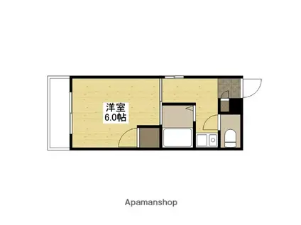 ドリームマンション(1K/3階)の間取り写真