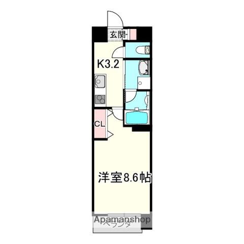 BOND BLD.Ⅲ(1K/8階)の間取り写真