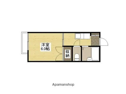 メゾンゆたか(1K/1階)の間取り写真