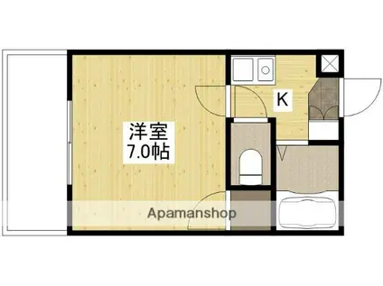 パーク朝日(1K/5階)の間取り写真