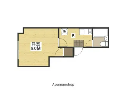 ジョイフル河原町(1K/5階)の間取り写真