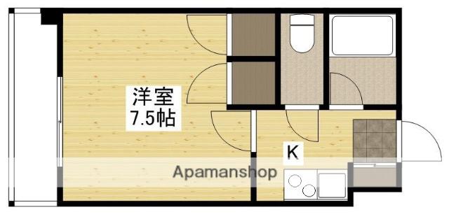 FKビル(1K/2階)の間取り写真