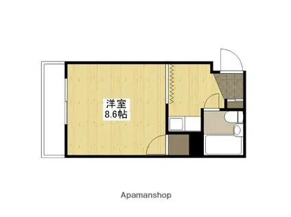 メゾンワールド(ワンルーム/4階)の間取り写真