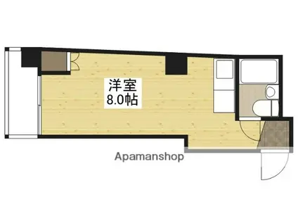 第1原田ビル(ワンルーム/3階)の間取り写真