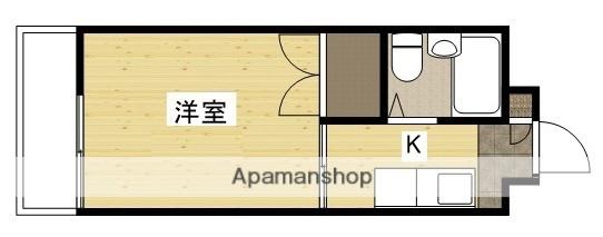 スカイコーポ温品(1K/3階)の間取り写真