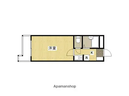 メゾンドタナカ(1K/4階)の間取り写真