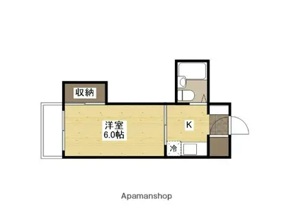 峰ガーデン(1K/3階)の間取り写真
