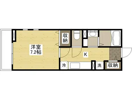 アイリス(1K/2階)の間取り写真