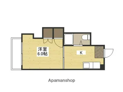 柳川ビル(1K/4階)の間取り写真