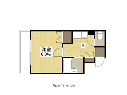 フラット モール(1K/5階)の間取り写真