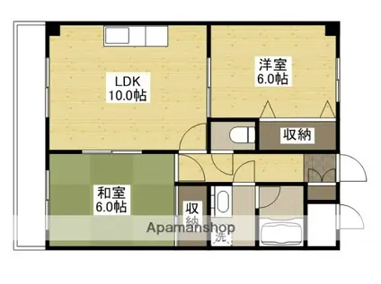 レジャンデールⅠ(2LDK/2階)の間取り写真