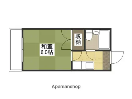 あびこビル(1K/5階)の間取り写真