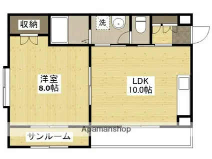 ボストンビル(1LDK/2階)の間取り写真