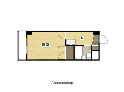 レジェンド草津南(1K/5階)の間取り写真