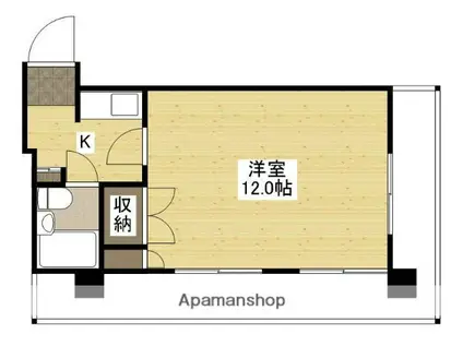 第2古田ビル(1K/4階)の間取り写真