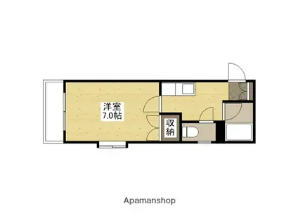 第二高松ビル(1K/3階)の間取り写真