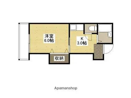 レグルス己斐本町(1K/3階)の間取り写真