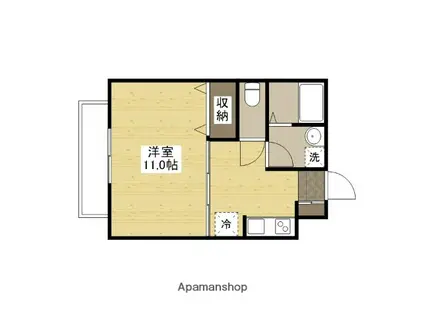 メゾンS・K(1K/2階)の間取り写真