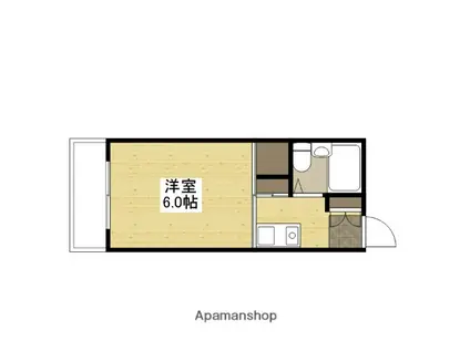 サイファ—ポール(1K/4階)の間取り写真